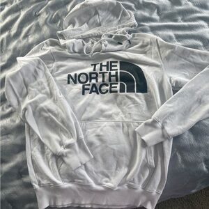 The North Face Classic White hoodie.